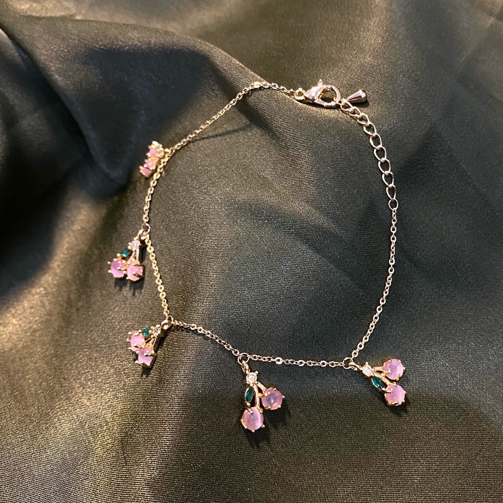 14k Gold plated Cherry bracelet
